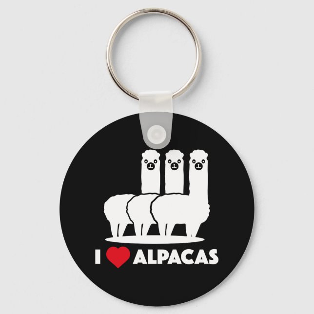 Porte-clés I Love Alpacas (Recto)