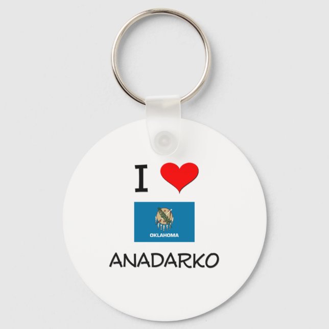 Porte-clés I Love Anadarko Oklahoma (Recto)