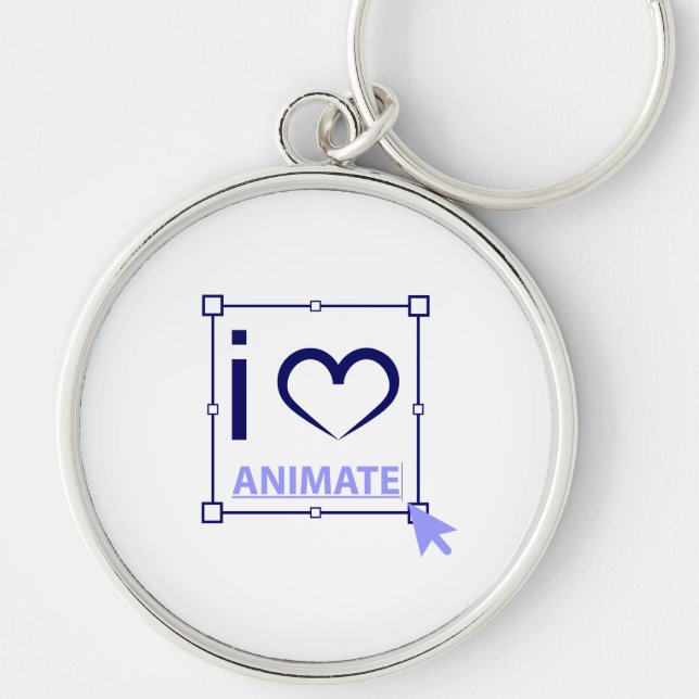 Porte-clés I Love Animate (Devant)