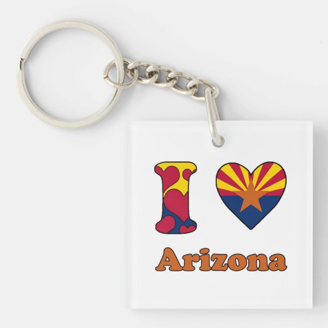 Porte-clés I love Arizona (Devant)