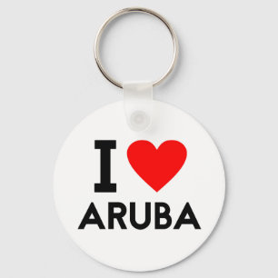 Porte-clés i love Aruba country nation heart symbol text