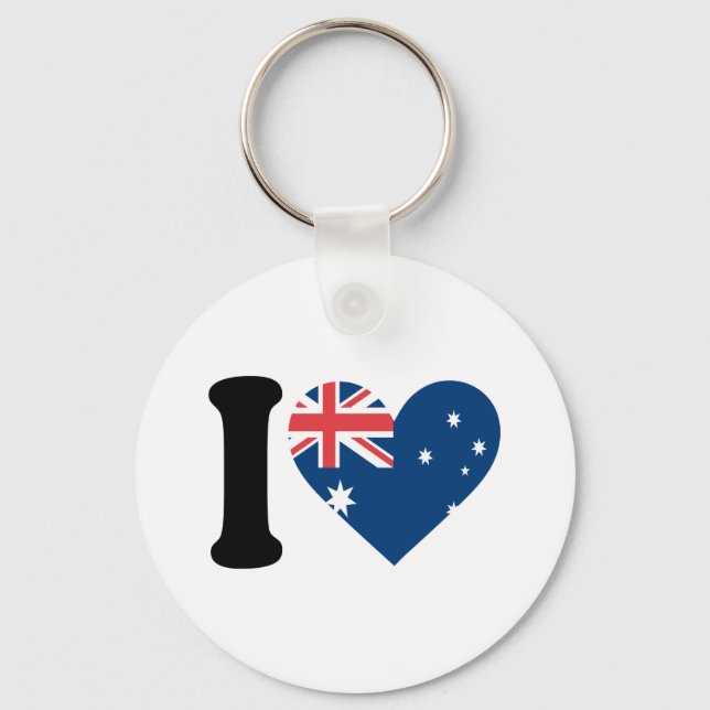 Porte-clés I Love Australia (Recto)