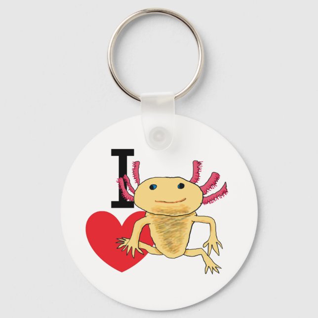 Porte-clés I Love Axolotls (Recto)