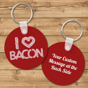Porte-clés I Love Bacon