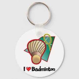 Porte-clés I Love Badminton