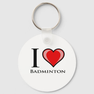 Porte-clés I Love Badminton