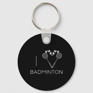 Porte-clés I Love Badminton Team Player Coach