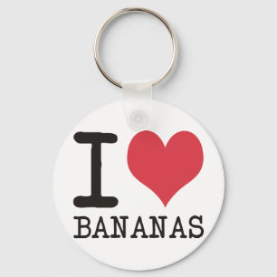 Porte-clés I Love Bananas - Pommes - Produits et modèles de p