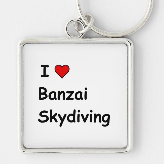 Porte-clés I Love Banzai Skydiving (Devant)
