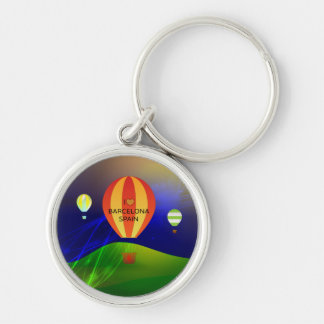 Porte-clés I Love Barcelona Espagne Hot Air Balloon