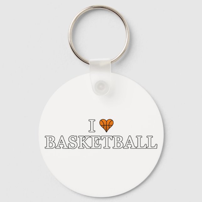 Porte-clés I Love Basketball (Recto)