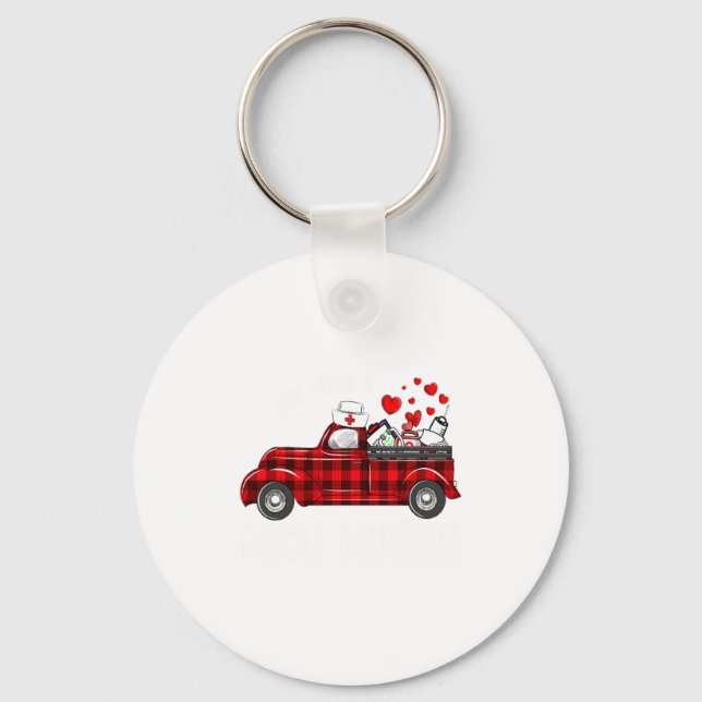 Porte-clés I Love Being A Nicu Nurse Valentine Buffalo Plaid  (Recto)