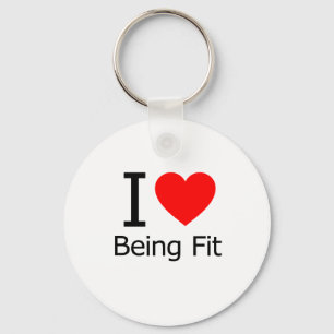 Porte-clés I Love Being Fit