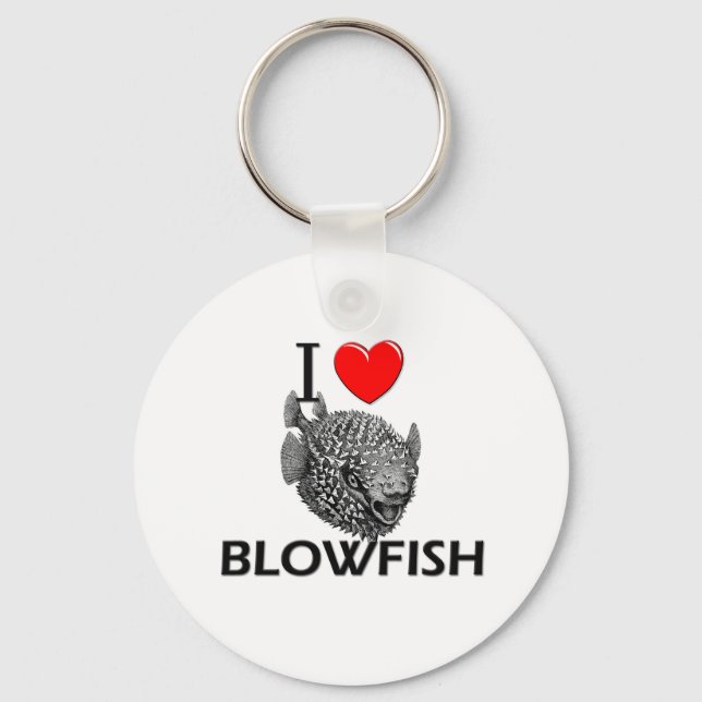Porte-clés I Love Blowfish (Recto)