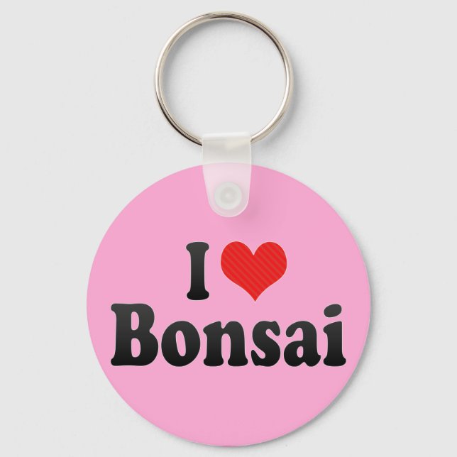 Porte-clés I Love Bonsai (Recto)