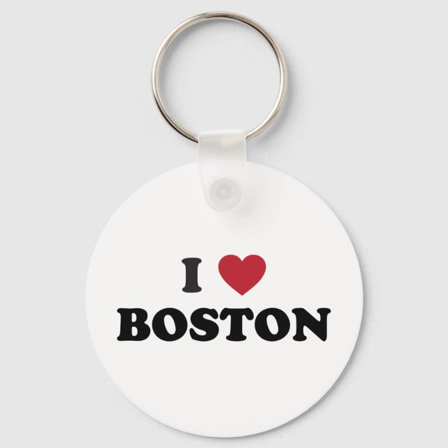 Porte-clés I Love Boston Massachusetts (Recto)