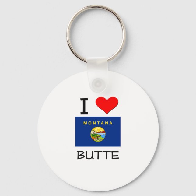 Porte-clés I Love Butte Montana (Recto)