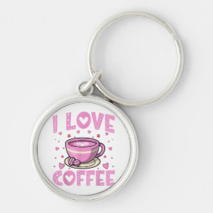 Porte-clés I Love Café - Drôle Boisson Café Café Café Café Ad