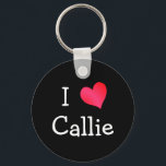 Porte-clés I Love Callie<br><div class="desc">A lovely red and pink "I Love" heart design just in time for Valentine's Day,  tell your friend or sweetheart just what he/she means to you.</div>