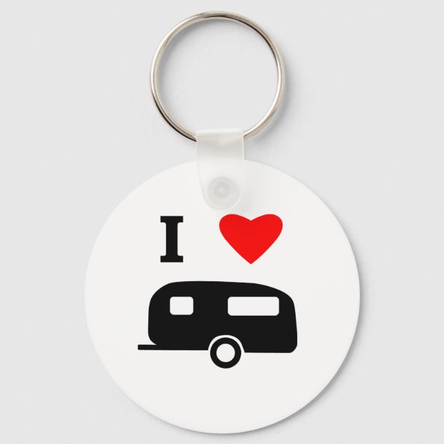 Porte-clés I Love Camping (Recto)