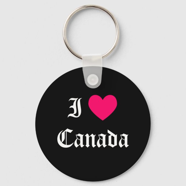 Porte-clés I Love Canada (Recto)