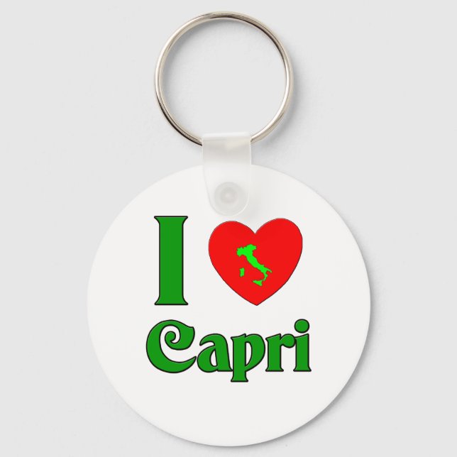 Porte-clés I Love Capri Italie (Recto)