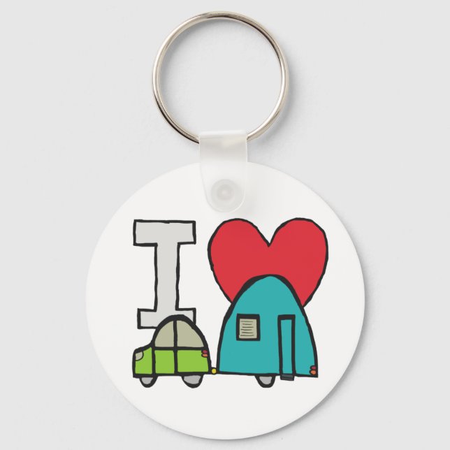 Porte-clés I Love Caravanning (Recto)