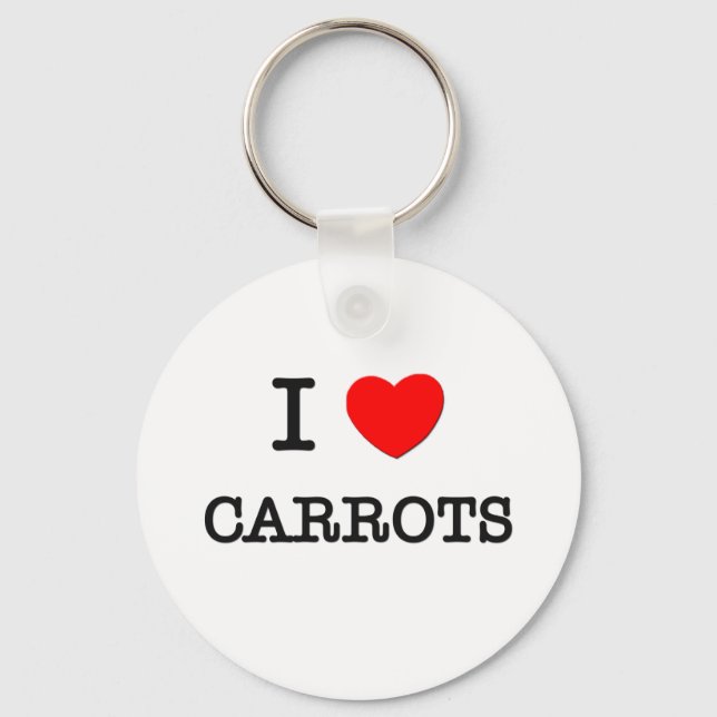 Porte-clés I Love CARROTS ( nourriture ) (Recto)