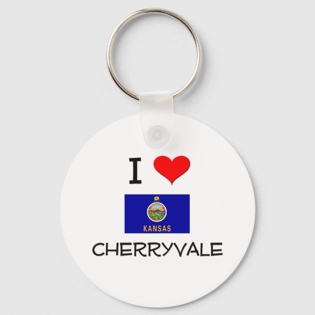 Porte-clés I Love CHERRYVALE Kansas (Recto)