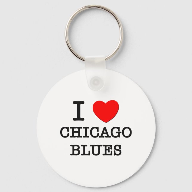 Porte-clés I Love Chicago Blues (Recto)