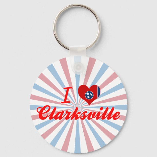 Porte-clés I Love Clarksville, Tennessee (Recto)