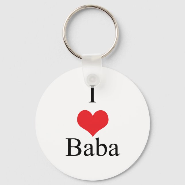 Porte-clés I Love (Coeur) Baba (Recto)