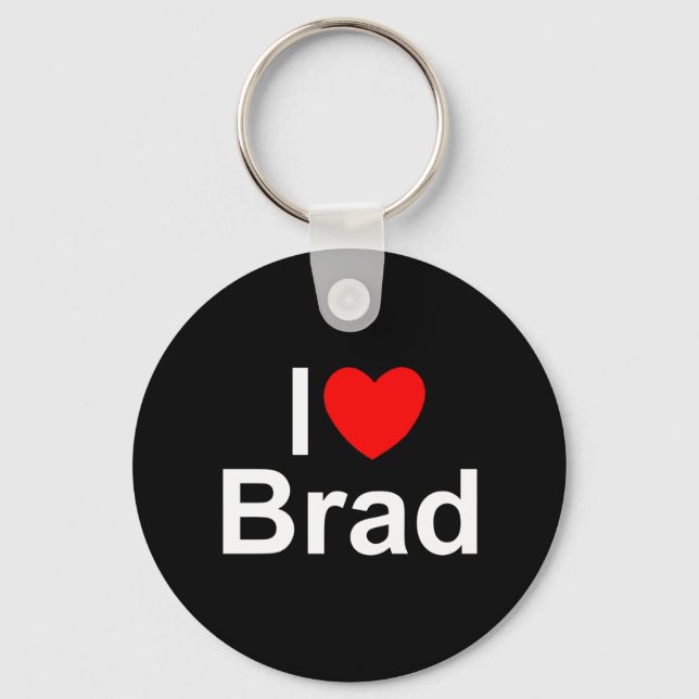 Porte-clés I Love (Coeur) Brad (Recto)