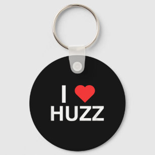 Porte-clés I Love (coeur) Huzz Funny Gen Z Novelty Meme Colle