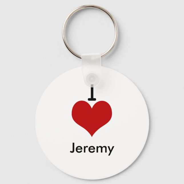 Porte-clés I Love (coeur) Jeremy (Recto)