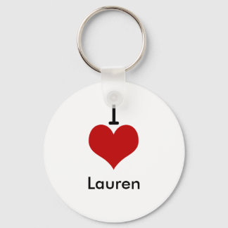 Porte-clés I Love (coeur) Lauren