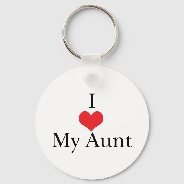 Porte-clés I Love (Coeur) Ma tante (Recto)