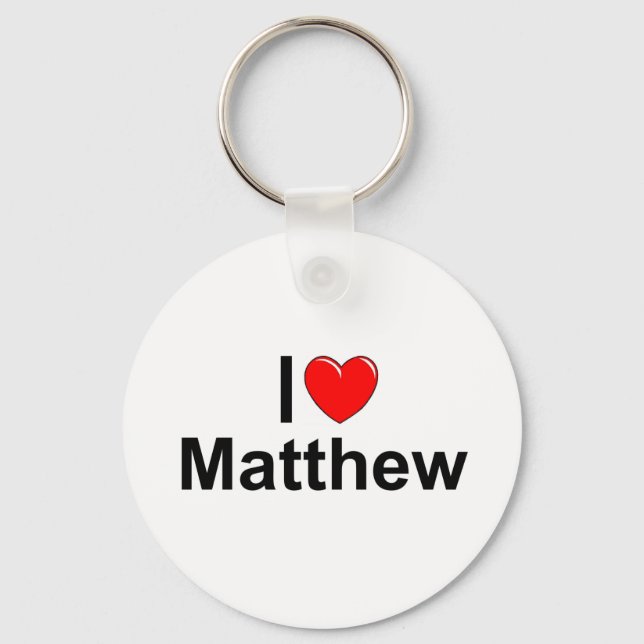 Porte-clés I Love (Coeur) Matthew (Recto)