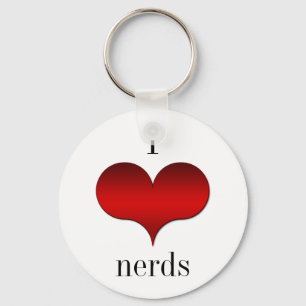 Porte-clés I Love (Coeur) Nerds Porte - clé