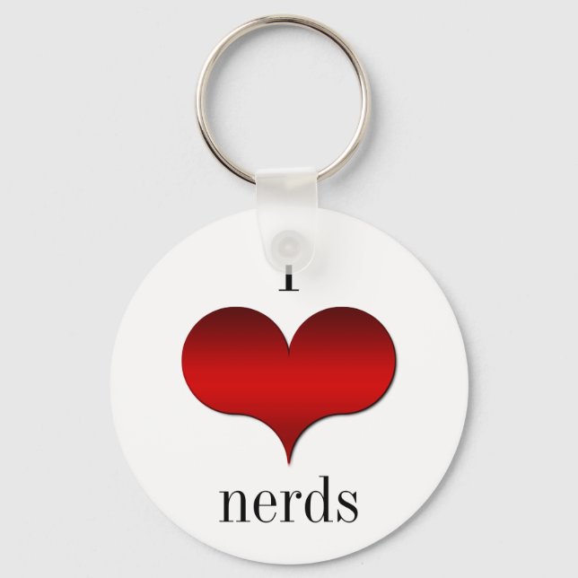 Porte-clés I Love (Coeur) Nerds Porte - clé (Recto)