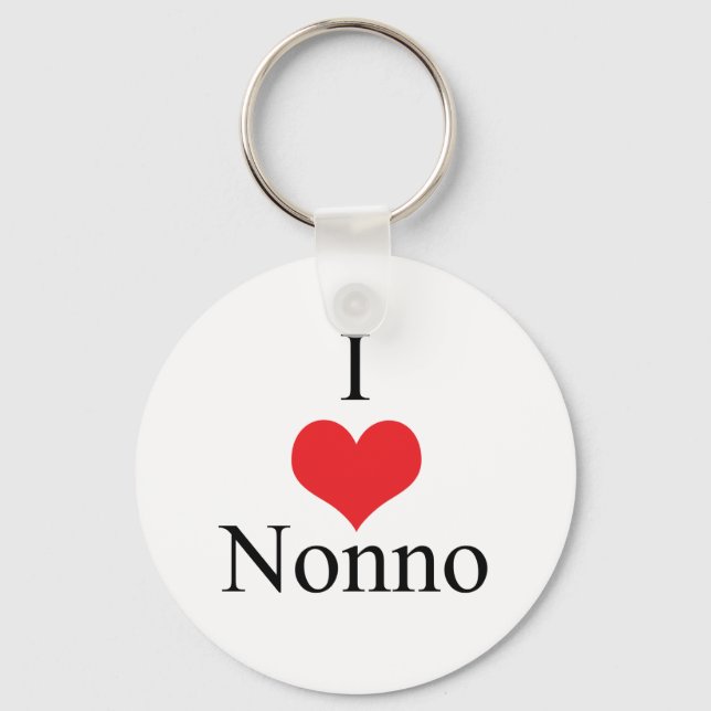 Porte-clés I Love (Coeur) Nonno (Recto)