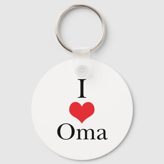 Porte-clés I Love (Coeur) Oma (Recto)