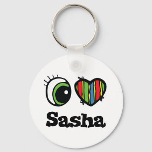 Porte-clés I Love (Coeur) Sasha