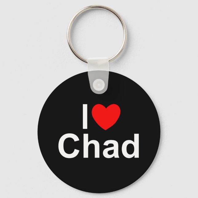 Porte-clés I Love (Coeur) Tchad (Recto)