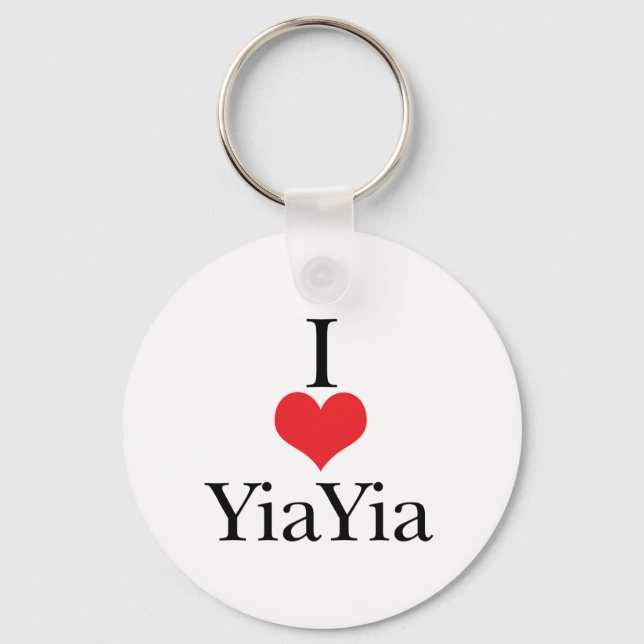 Porte-clés I Love (Coeur) YiaYia (Recto)