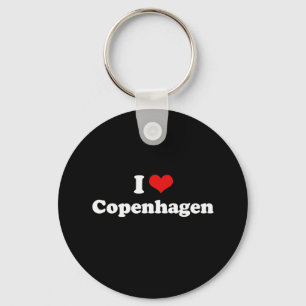 Porte-clés I Love Copenhagen Tshirt blanc