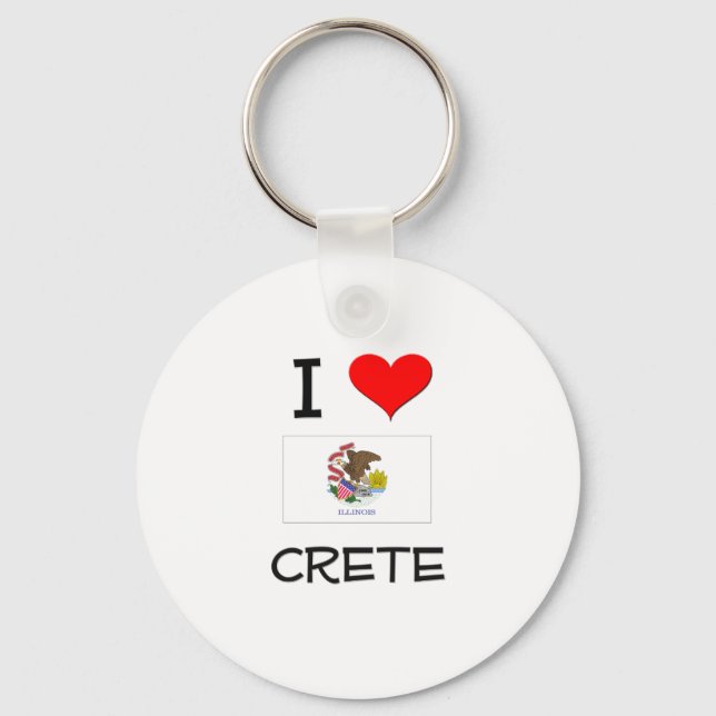 Porte-clés I Love CRETE Illinois (Recto)