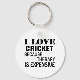 Porte-clés I Love Cricket  Because Therapy Is Expensive