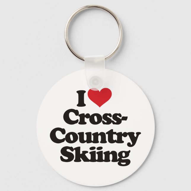 Porte-clés I Love Cross Country Skiing (Recto)