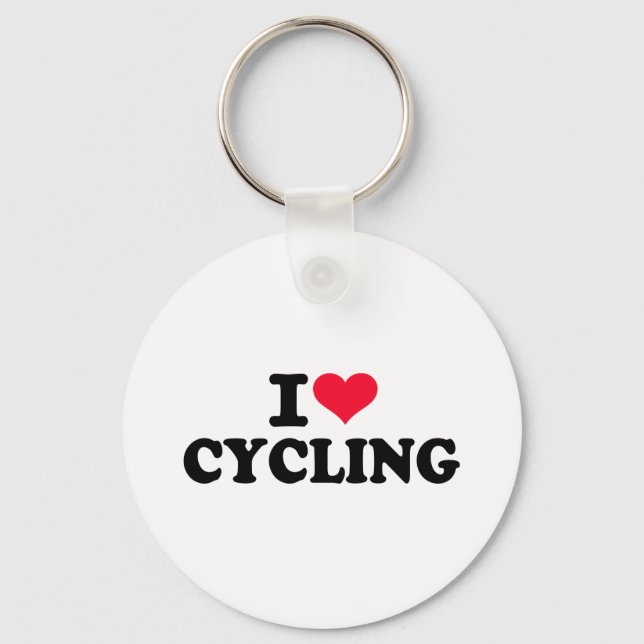 Porte-clés I love cycling (Recto)